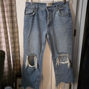 We The Free Maggie Light Blue Distressed Jeans